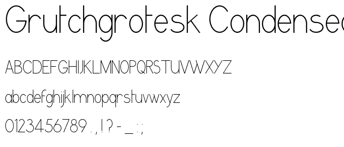 GrutchGrotesk Condensed Light font